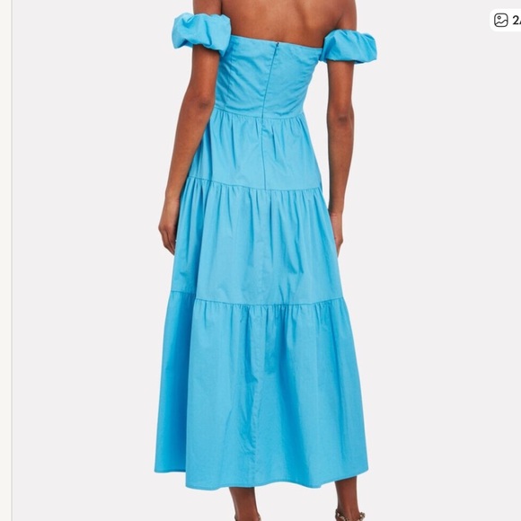 Staud Elio Bright Blue Dress 6 - Picture 6 of 8